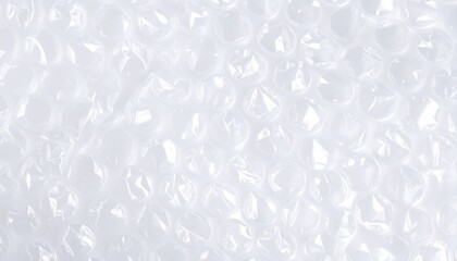 Macro perspective of plastic bubble wrap, semi-glossy surface texture