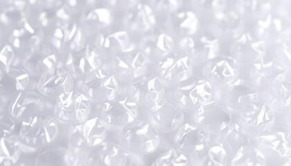 Diagonal shot of transparent bubble wrap with shadows and highlights