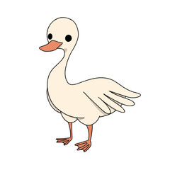 goose isolated on white background