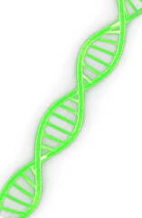 Vivid Green Genetic Strand Illustration