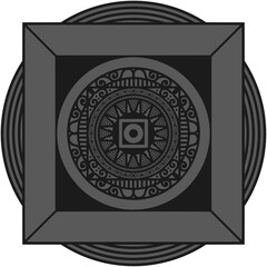 Ornamented mandala illustration; decorative motif