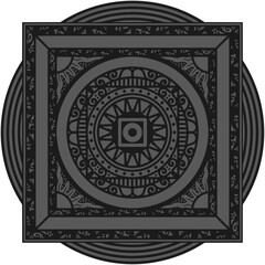 Ornamented mandala illustration; decorative motif