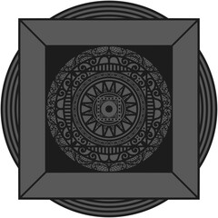 Ornamented mandala illustration; decorative motif