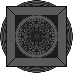 Ornamented mandala illustration; decorative motif