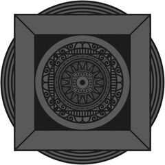 Ornamented mandala illustration; decorative motif