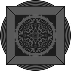 Ornamented mandala illustration; decorative motif