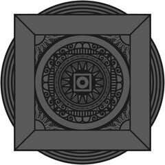 Ornamented mandala illustration; decorative motif