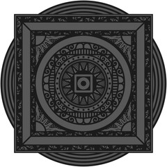 Ornamented mandala illustration; decorative motif