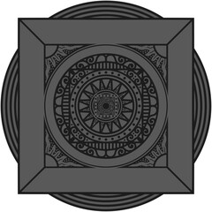 Ornamented mandala illustration; decorative motif