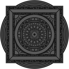 Ornamented mandala illustration; decorative motif