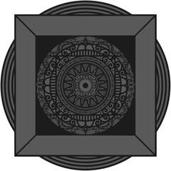 Ornamented mandala illustration; decorative motif