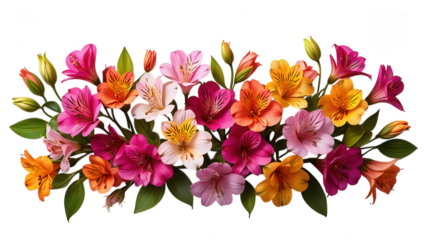 Colorful Alstroemeria Floral Arrangement A Vibrant and Decorative Design for Elegant Celebrations and Floral Art