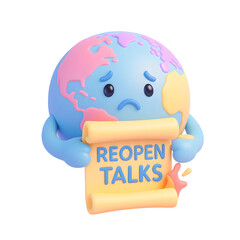 3D Globe Icon PNG Illustrating Global Concerns in a Digital Environment