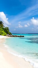 Tropical beach paradise idyllic island getaway