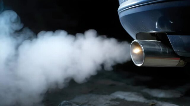 Close-up of car exhaust pipe with smoke against dark background, detailed stock photo, --ar 64:35

2️⃣ Close-up of car exhaust pipe with smoke, night background. It's the sign that you need toSTATS fo