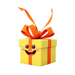 Colorful gift box with cheerful design