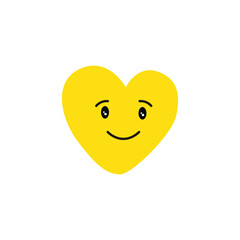 smiley face with heart