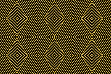 Geometric seamless golden and white pattern. Simple vector graphic. Label and frame, for packaging, for luxury products in trendy linear style.