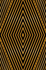 Abstract background with glow gold stripes squares line texture. Luxury background. Pattern of golden lines on black background. Beautiful design for wallpaper, decor, cover, card, banner, etc.