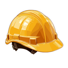 Construction helmet hardhat head gear protection. Yellow orange safety headwear hard hat vector isolated on white background