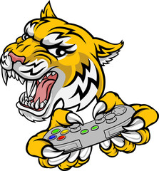 Wildcat Bobcat Bobcats Wildcats Gamer Mascot