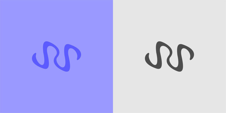 double letter s logo icon vector