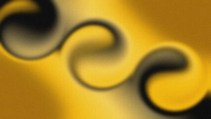 Soft wave or fluid pattern abstract background in gradations of golden yellow and touches of black.