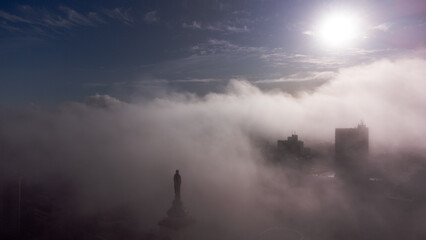 Obraz premium fog in the city. Apucarana city