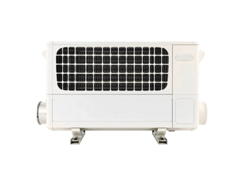 Air conditioner compressor isolated on transparent background