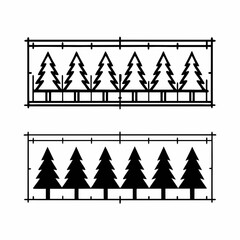 set of christmas tree