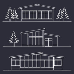 vector drawing of a building