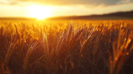 Golden Wheat Field at Sunset