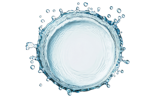 Water splash creating a circle - Powered by Adobe