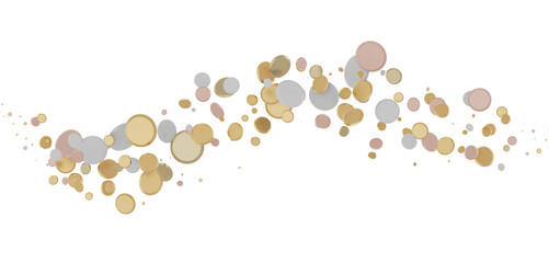 Mesmeric Moments: Mesmeric 3D Illustration Depicting Mesmerizing gold Confetti
