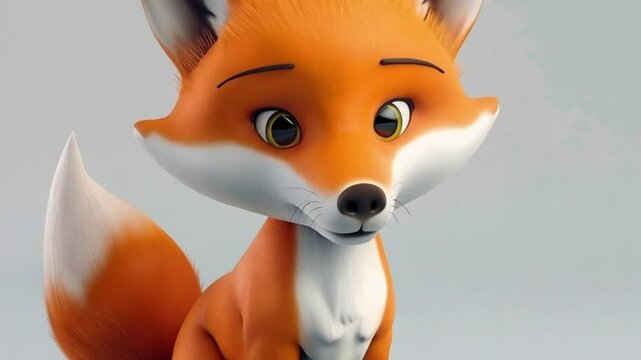 Stylized illustration of a red fox  in a serene woodland scene, designed for creative nature-themed visuals and eco-conscious graphic projects.