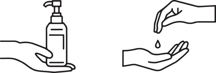 Essential health and safety icons for preventing corona.


