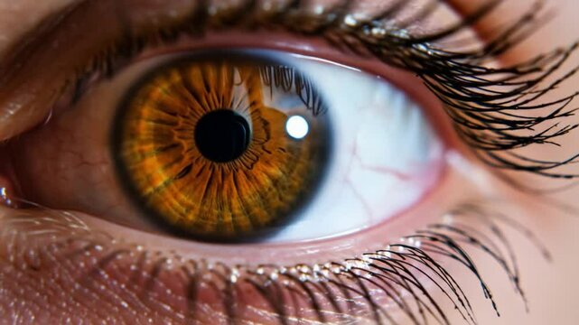 Closeup of human eye details