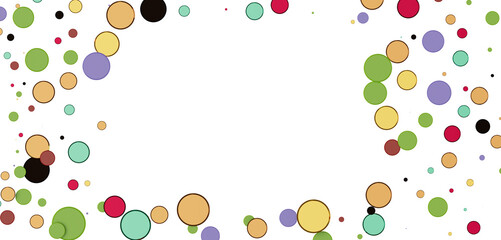 Multicolor confetti abstract background with a lot of falling pieces, isolated on a white background. Festive decorative tinsel element for design