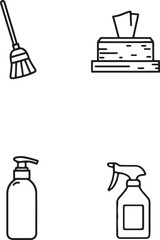 Essential health and safety icons for preventing corona.


