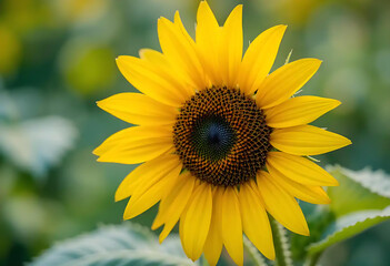 Obraz premium Bright yellow sunflowers blossom in gardens, fields, and against green backgrounds, showcasing their natural summer beauty