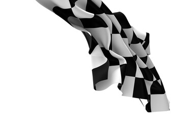 The checkered flag waves in the air Victory is in sight