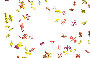 percent sign rain  percentage icon interest rate