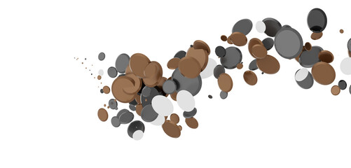  Colorful confetti on white background