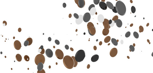 confetti png. Gold confetti falls from the sky. Glittering confetti on a transparent background. Holiday,
