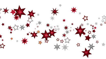 Festive background with red and silver stars. Perfect for holidays, celebrations, and more.