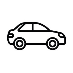 Car Vehicle Icon Outline Vector Illustration