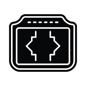 Code Brackets Icon Outline Vector Illustration