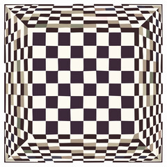 Obraz premium black and white checkerboard grid with squares creates a classic and contrasting pattern