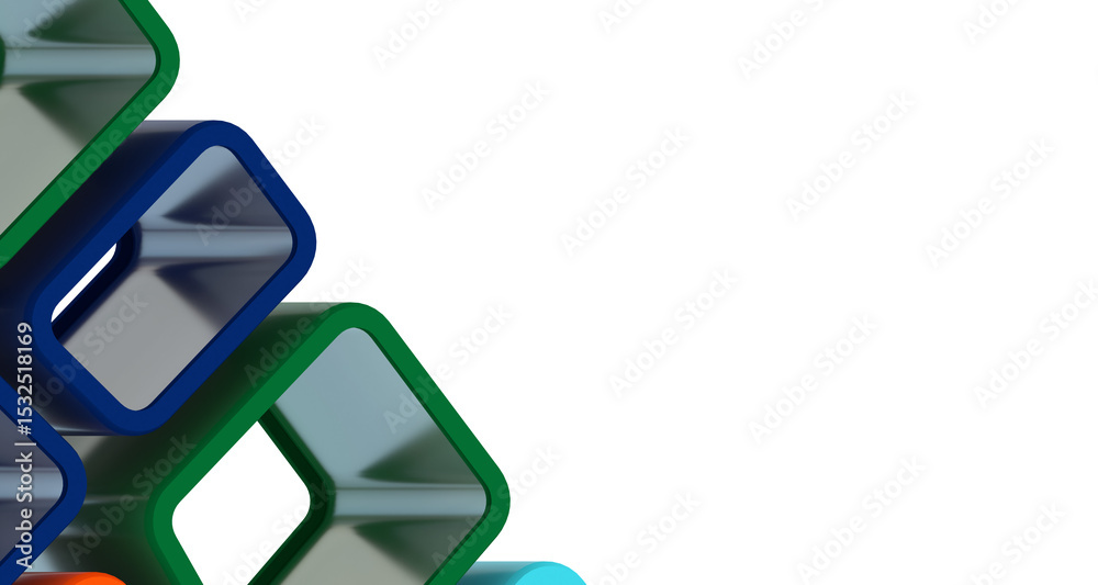 Poster multicolor abstract background banner of triangles , all the colors of the rainbow - divider 3d