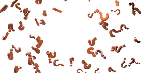 question marks, original 3d illustration